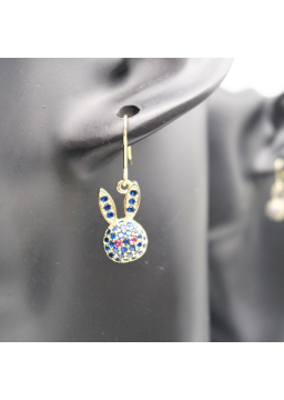 Blue rabbit ear stud