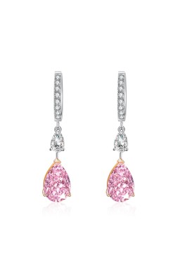 Water drop zircon earrings