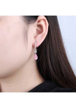 Water drop zircon earrings