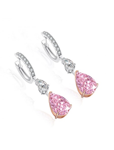 Water drop zircon earrings