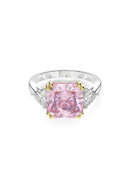 Square Pink Zirconium Ring