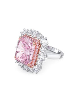 Pink zirconium ring