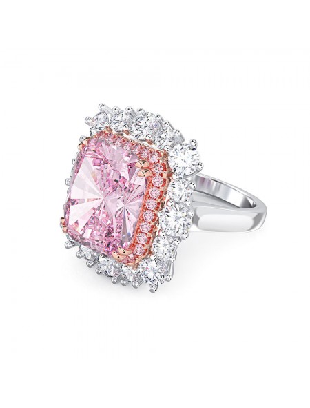 Pink zirconium ring