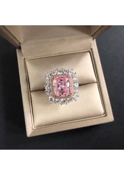 Pink zirconium ring