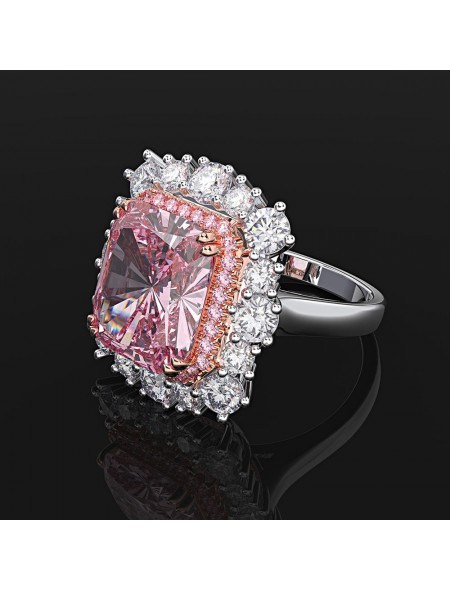 Pink zirconium ring
