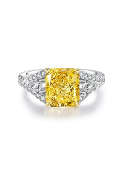 Square zircon ring