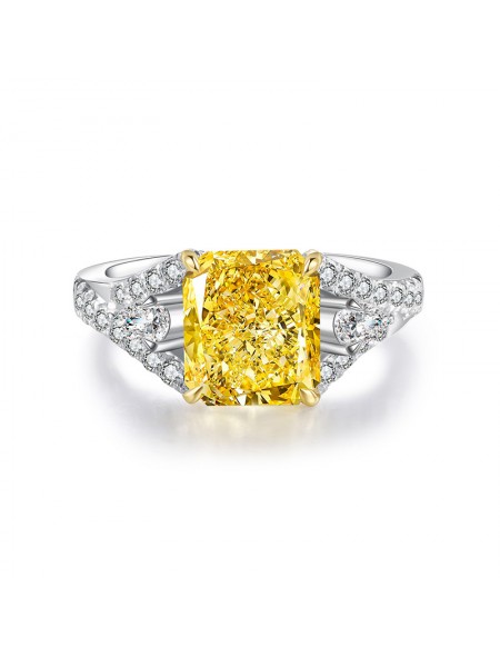 Square zircon ring