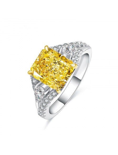 Square zircon ring