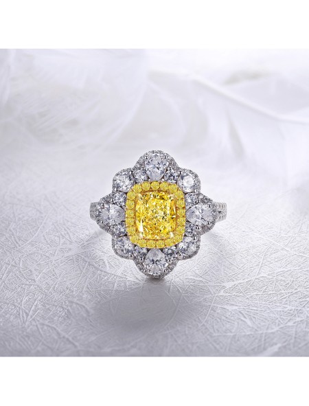 Dark fat rectangular zircon ring